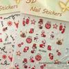 5D Geprägte Weihnachts-Nagelsticker - Baum Schneeflocke Elch Schneemann Decals, Herbst Winter Maniküre Zubehör für DIY Salon Zuhause