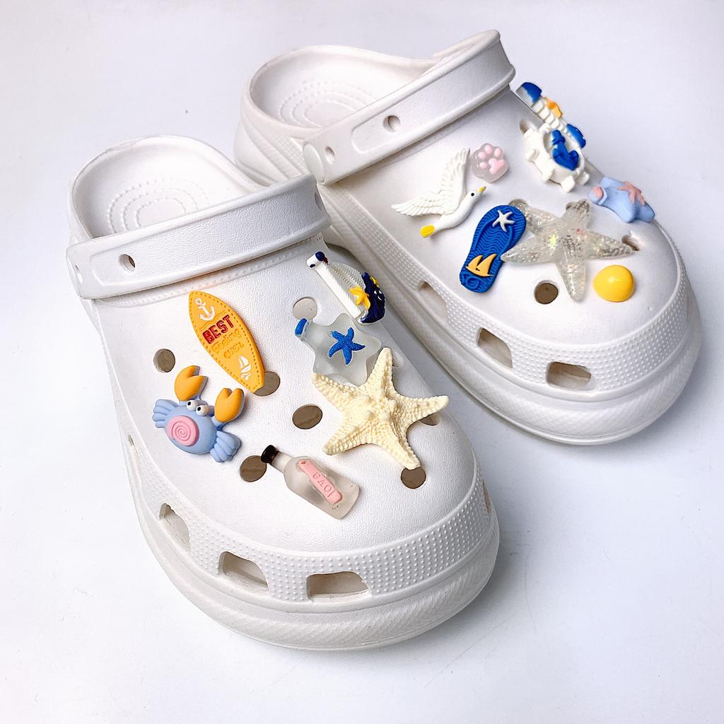 Shrimp Skin EBAY Hole Shoes Beach Starfish Crab Shoe Buckle Set DIY CROC Adaptation