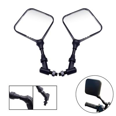 1 çift 10 MM Siyah Kare Çift Spor Motosiklet Aynaları Yan Aynalar Suzuki için Fit DR 200 250 DR350 350 DRZ 400 650 DR650