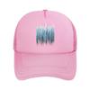 Misty Blue Forest Design Mesh Baseball Cap Casual Hat Outdoor  For Womens Unisex FeUnisex