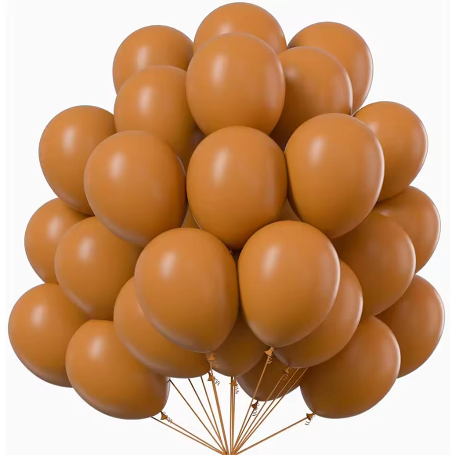 

10/20/30/50pcs 10/12inch Orange Latex Balloons Brown Red Balloon Wedding Fall Decorations Birthday Christmas Party Baby Shower 10pcs&10inch