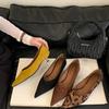 2025 new French niche thin heel low heel light mouth single shoes fashionable versatile simple single shoes