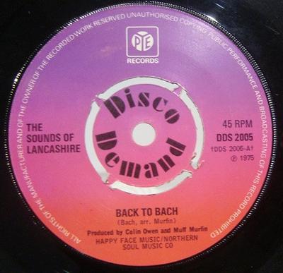 7inch Record SOUNDS OF LANCASHIRE - Back To Bach DDS2005 Pye Records 1975 UK Soul/Funk Used