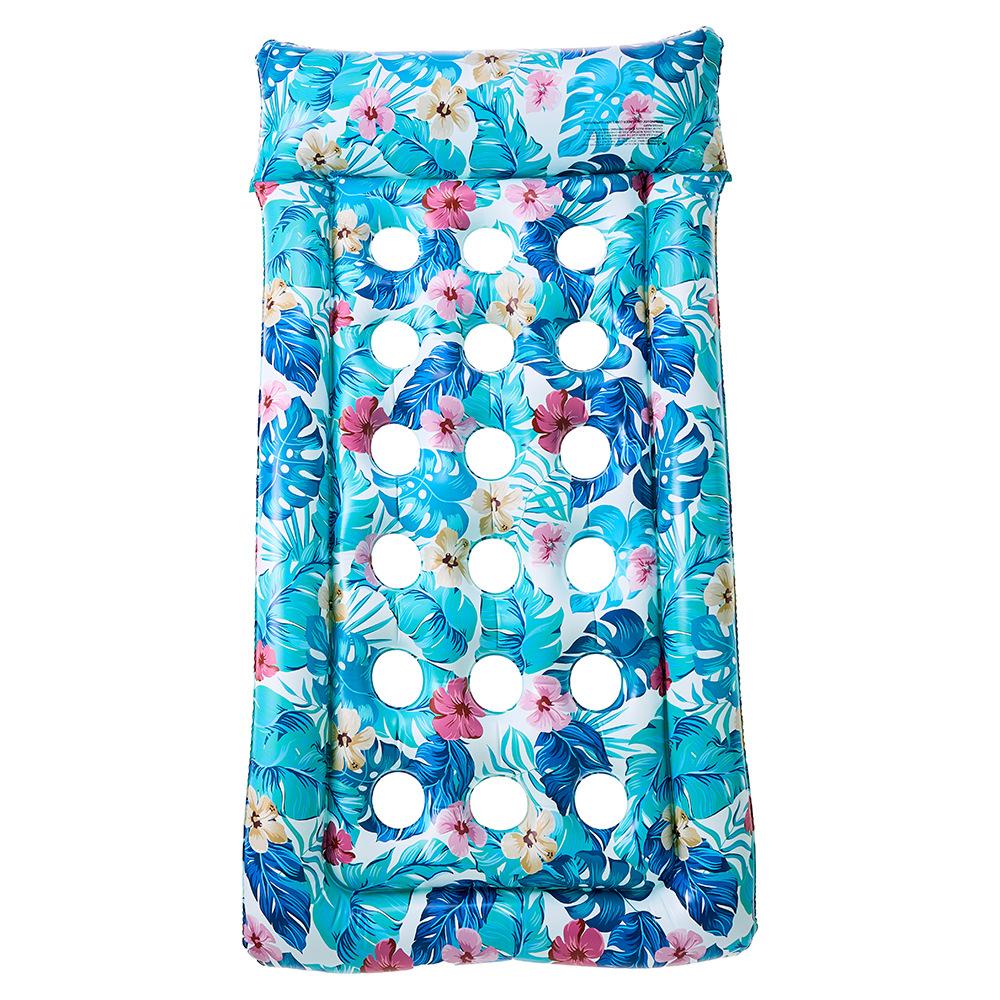 Adult Swimming Ring Fruit Hole Inflatable Float Bed INS Style Water Lounger Air Mattress for Pool Beach Summer Outdoor Water Fun