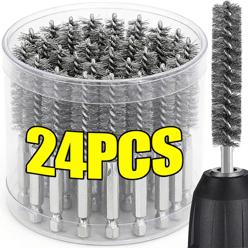 Heavy Duty Electric Drill Impact Grinding Polishing Rust Removal Tools Stainless Steel Dril Brush Twisted Wire Cleaning Brushes