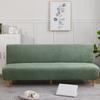 Gestreifte Jacquard-Schlafsofa-Abdeckung Ohne Armlehnen Wasser -Ski-Stoff Einfarbige Wohnzimmer-Sofa-Schutzhülle Wohnzimmer Bereich Dehnbarer Sesselbezug
