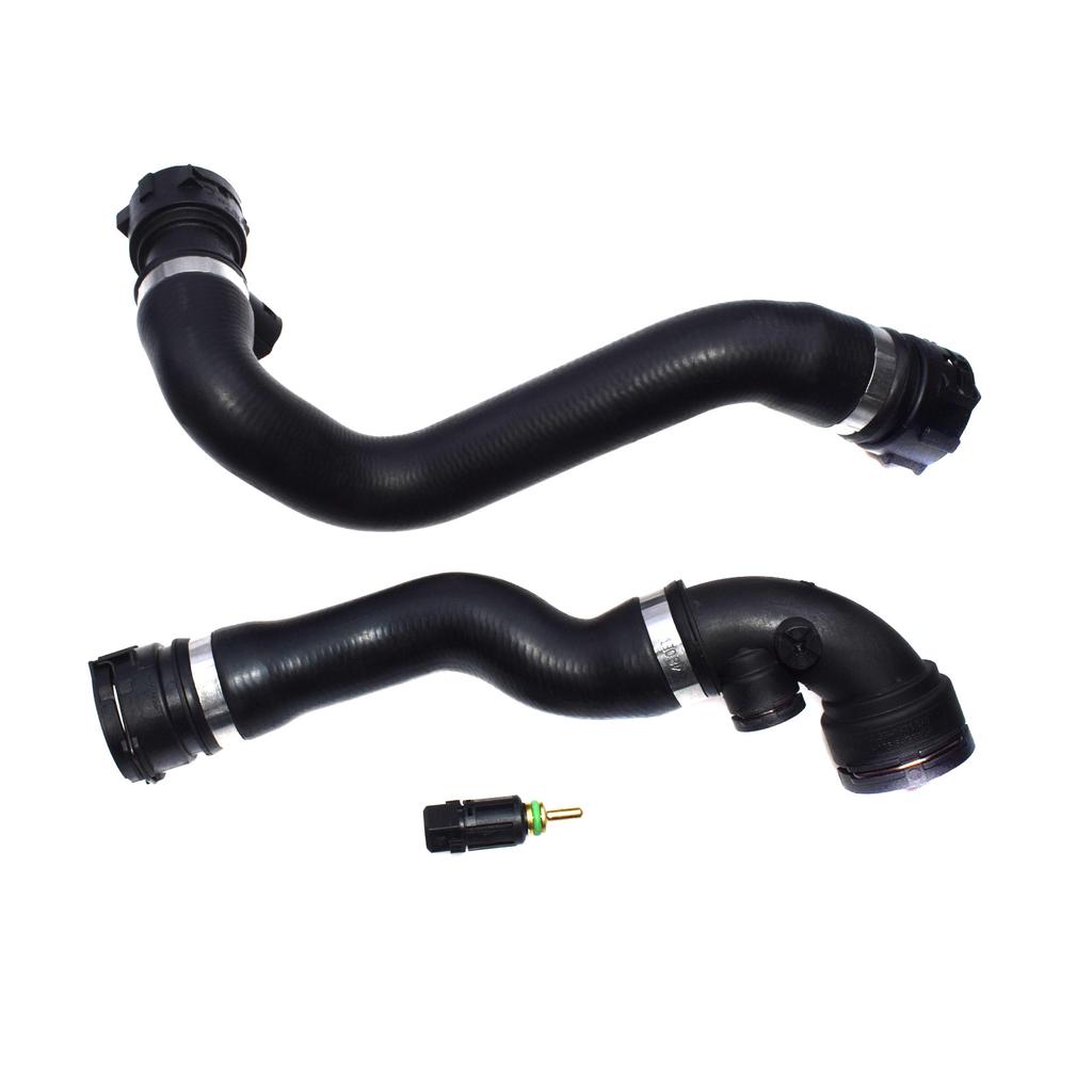 Oberer & Unterer Kühlerschlauch zum Thermostatgehäuse & Temperatursensor Für BMW E46 320i 323i 325i 328i 330i 325xi 330xi