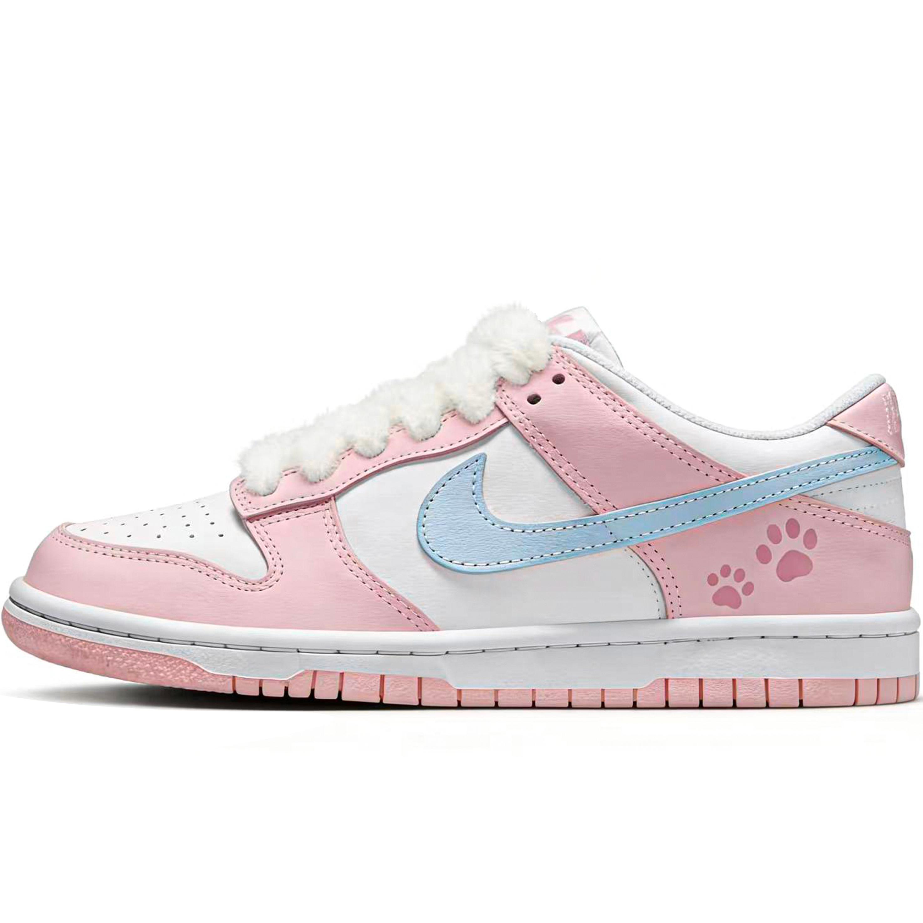 

Nike Dunk Low Junior Pink Cat Paw, Cute, Sweet Girl, Dopamine Dressing, Valentine s Day Special Abrasion Resistant FB9109-125(Team204-) 38.5