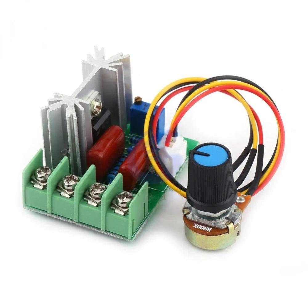 AC 220V 2000W SCR Voltage Regulator Dimmers Module Motor Speed Dimming Controller Thermostat Electronic Voltage Regulator