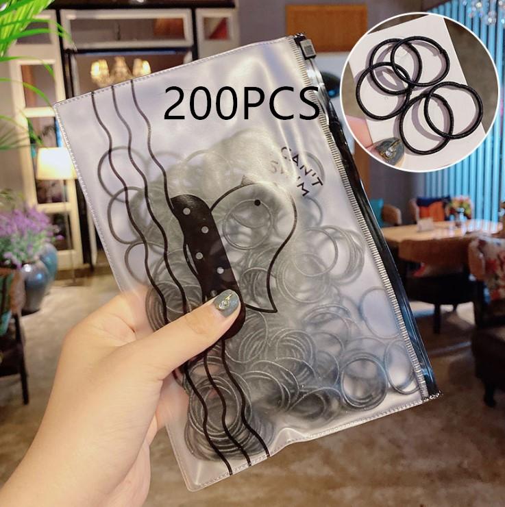 200/300/500 Pack High-quality Elastic Nylon Hair Bands For Girls Colorful Rubber Band Kids Hair Accessories Headdress