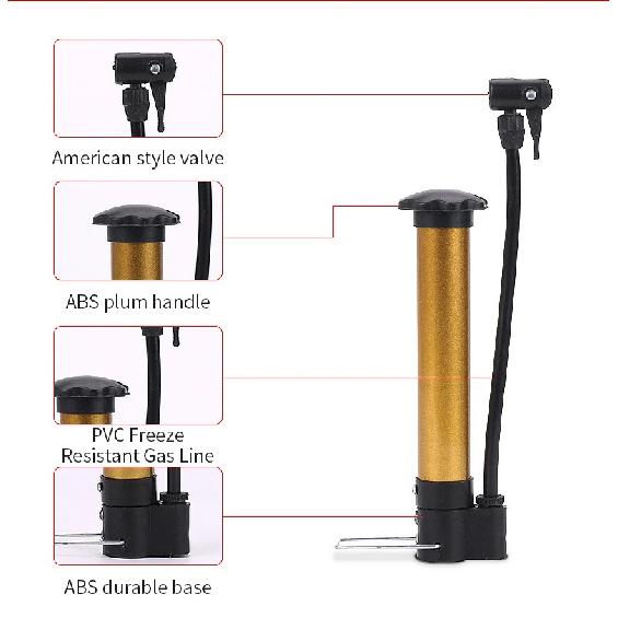 1Pcs Bicycle Pump Inflator Cycling Hand Mini High Pressure Bicycle Pumps Air Ball Pump For Football Basketball Bike Accessories