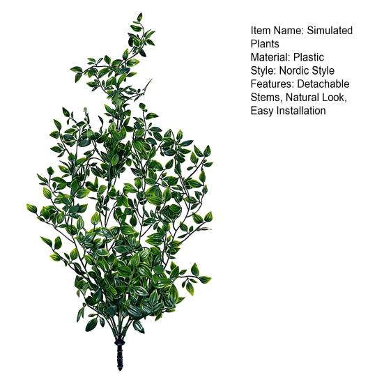 Simulated Plants Maintenance-Free Evergreen Eucalyptus Branches Natural Look Fake Plant Office Home Decor
