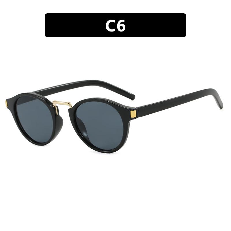 Retro round anti-blue glasses frame, small frame can be equipped with myopia glasses frame, literary small fresh flat glasses, versatile women