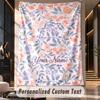 Floral Elegance 25 Theme Wall Tapestry Customized With Name Text Personalized Hanging Tapestry For Bedroom Living Room Decor