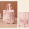 Fashionable Casual Mesh Makeup Bag Large Capacity Handheld Multifunctional Partition Travel Grooming And Storage Bag