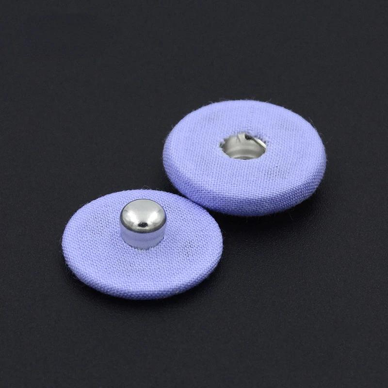 Kovové patentky Knoflíky na stisk Šití Oblečení Příslušenství Zapuštěná přezka Obalená látkou 20 ks 15/18/21/23/25 mm