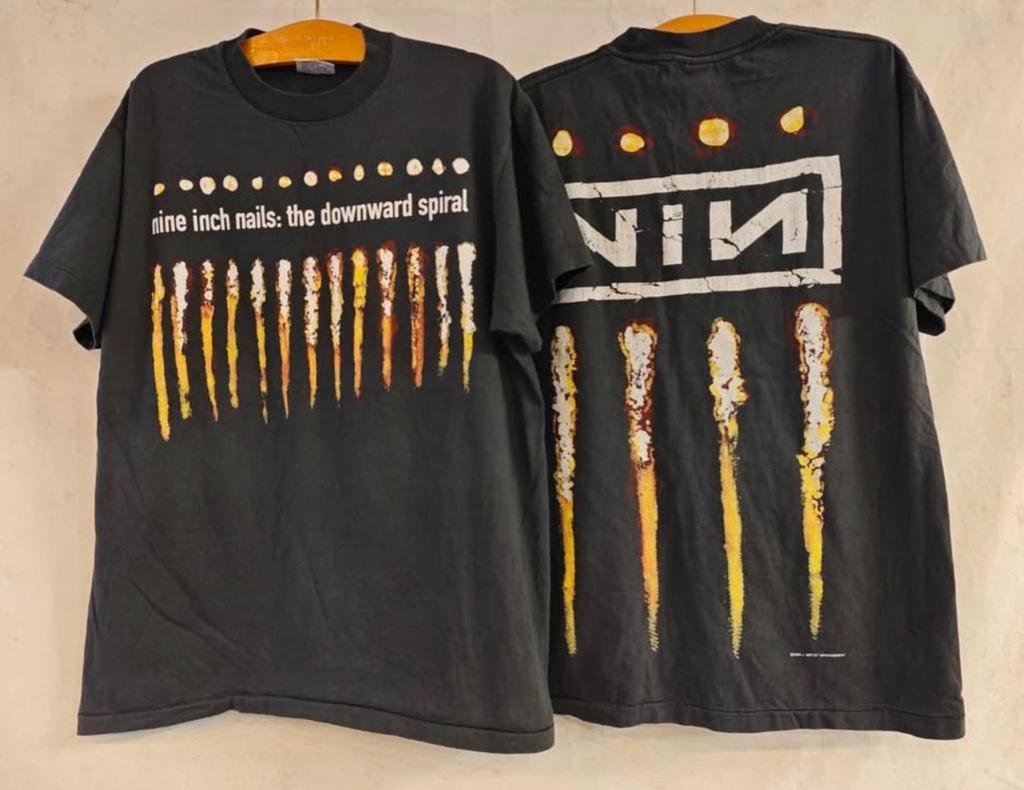 Vintage NIN Nine Inch Nails The Downward Spiral XL Single Stitch T-Shirt NACHDRUCK