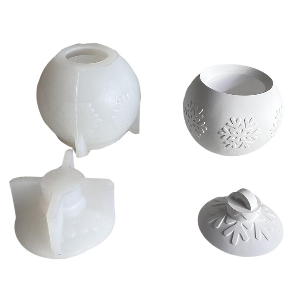 Vielseitige Schneekugel Silikonform Kreativer Silikon Kerzenhalter Charm Form Für Einzigartige Schneeflocken Kugel Projekte