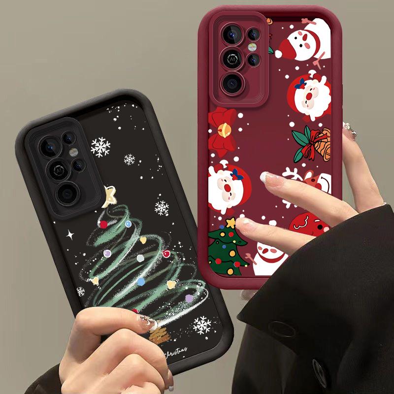 Cartoon Christmas Case For IPhone 11 14 15 Pro Max 13 12 Mini X XR XS Max 6 6S 7 8 Plus New Year Gift Silicone Protection Cover