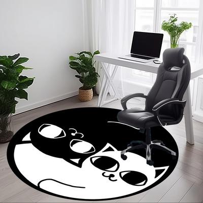 1pc Kittens Cats Office Round Area Rug, Under Office Chairs Bedroom Living Room Home Decor, Room Deco, Available In Various Sizes