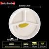 Bamboo Pattern Melamine Divided Dinner Plate