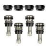 Set di 4 Pezzi Valvole per Pneumatici Auto in Metallo Valvole per Pneumatici in Metallo Valvole per Pneumatici in Metallo Valvole a Montaggio Esterno Stelo Valvole in Acciaio Inossidabile