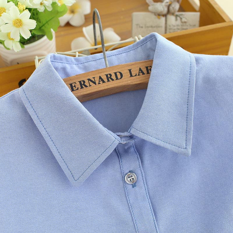 XXL Blue Shirt Removable Half Shirt Detachable Collar for Women and Mens Formal Suits Solid Color Sweater False Collars