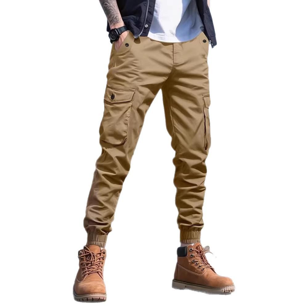 Men's Tooling Casual Pants Spring and Autumn Multi-pocket Leggings Support OEM