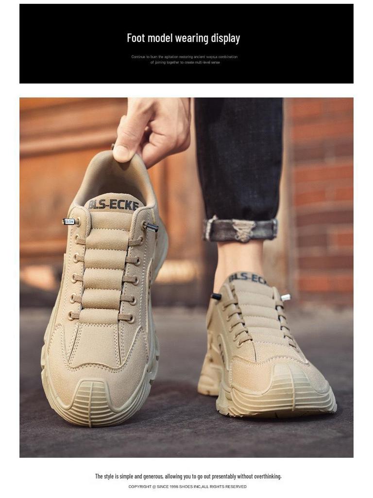 Men's Non-Slip Wear-Resistant Slip-On Work Shoes for Spring 2025