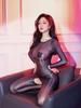 Sexy Oil Shiny Women's Jumpsuit Elastic Sheer Open Crotch Exotic Bodysuit Shaping Wear Woman Tighs Bodycon Clubwear Unitard