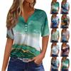 Women's Blouse Fashionable And Casual Short-Sleeved Printed T-shirt Top