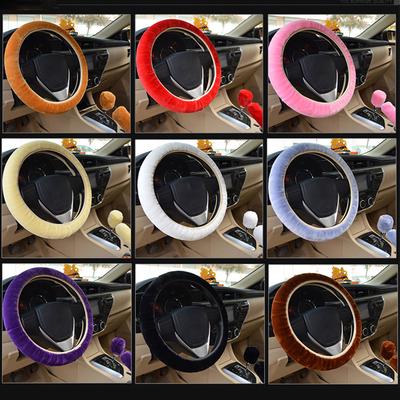 Cars Auto Parts Steering Car Protected Wheel Soft Cover Holder Plush Universal Winter Anti-Slip