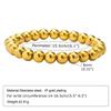 Vnox Gold Color Stainless Steel Beads Bracelet for Women Men,Classic Ball Chain Bracelet Stretchable Elastic Wristband Jewelry