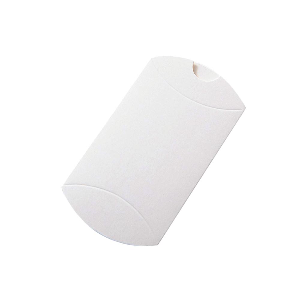 50 uds Caja Almohada de Papel Kraft Negra Blanca Para Joyería Dulces Regalo Recuerdos de Boda Pequeña Empresa Suministros de Embalaje Material bolsos