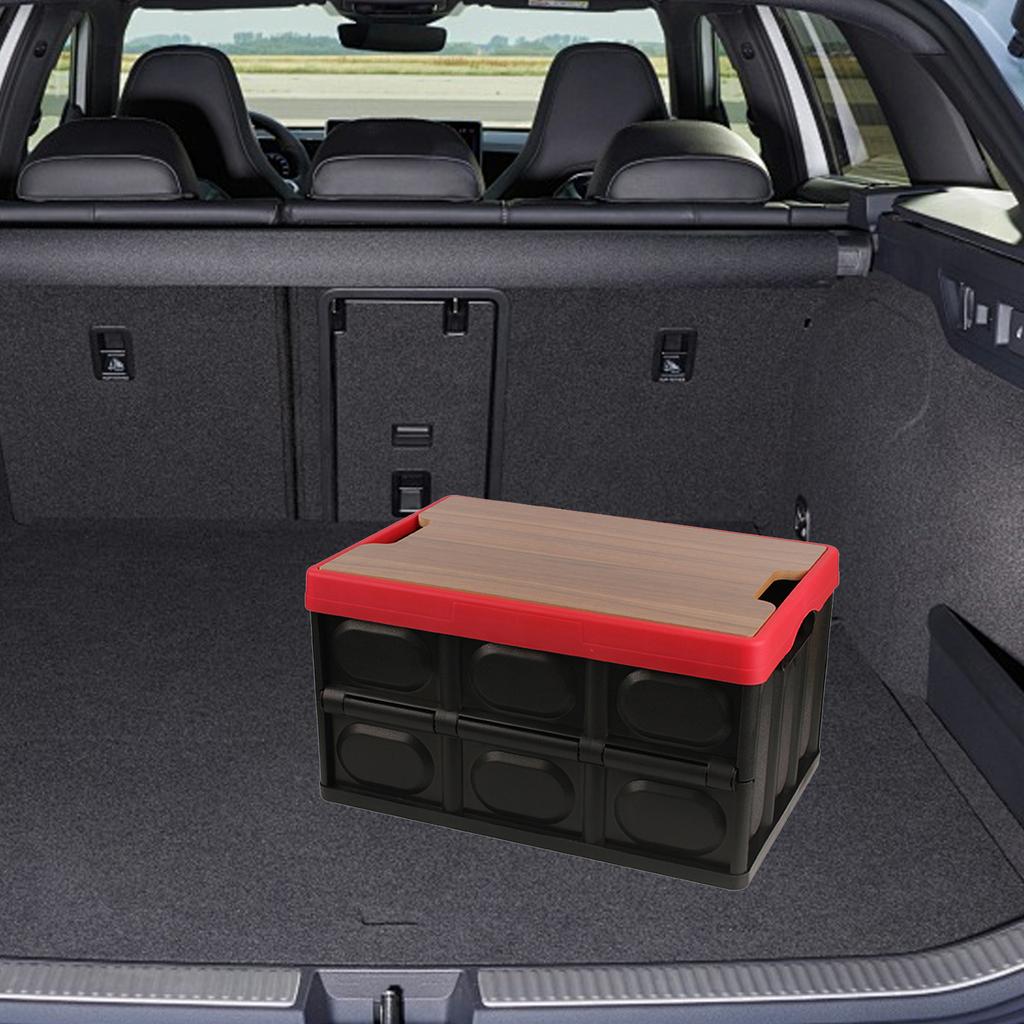30L 56L Trunk Organizer Case Outdoor Foldable Storage Bin with Lid Portable Handle Storage Cargo waterproof Sturdy storage box