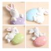 4Pcs 3D Easter Bunny Stickers Self-adhesive Cartoon Rabbit Stickers Decorations  Home Decoration