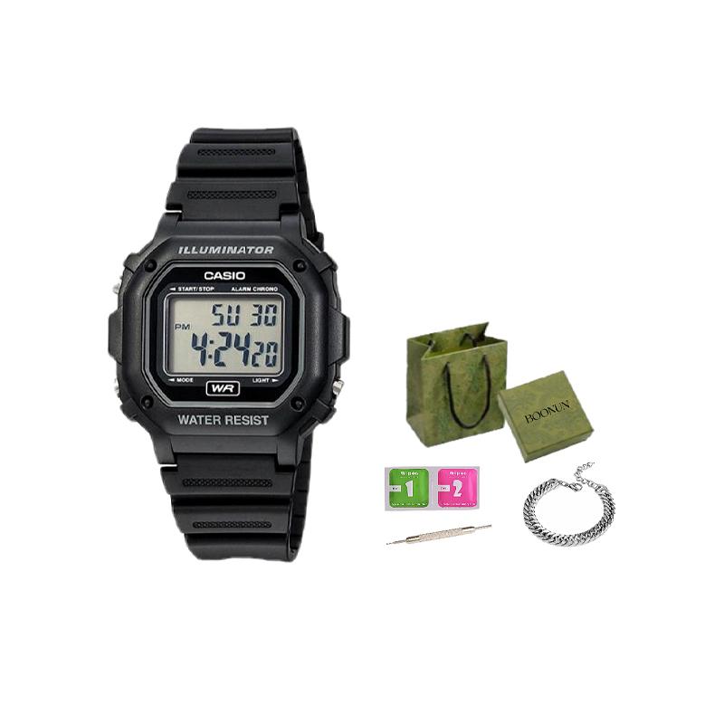 Casio Herren JUGEND Schwarze Uhr F108WH-1ACF F108WH-1ACF