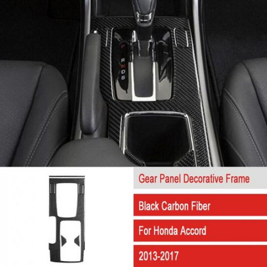 For Honda Accord 2013-2017 LHD Car Console Carbon Fiber Decoration Sticker