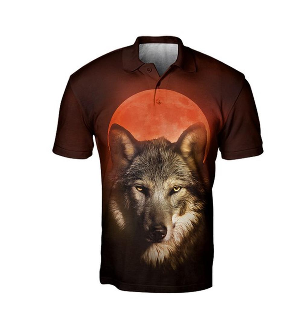 Short Sleeve Summer Polos Top Men Buttons Collar 3d Print Polo Shirts Mens Letters Sportwear T Shirt
