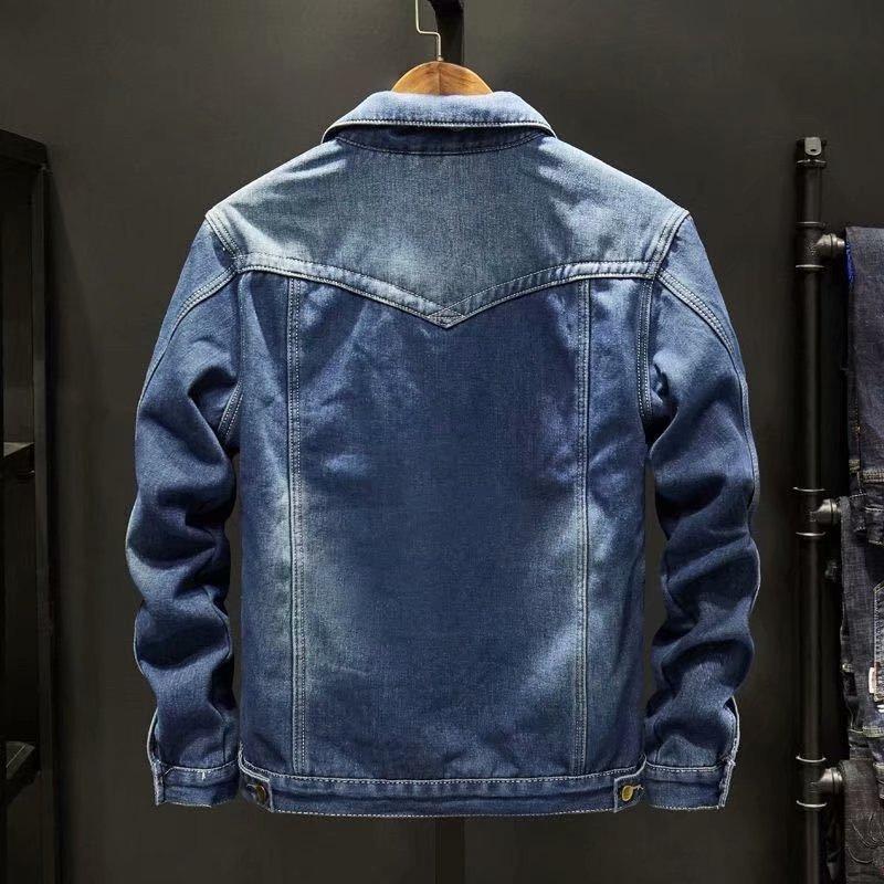 Winter Plus Velvet Thick Denim Jacket Men's Loose Large Size Warm Tooling Jacket