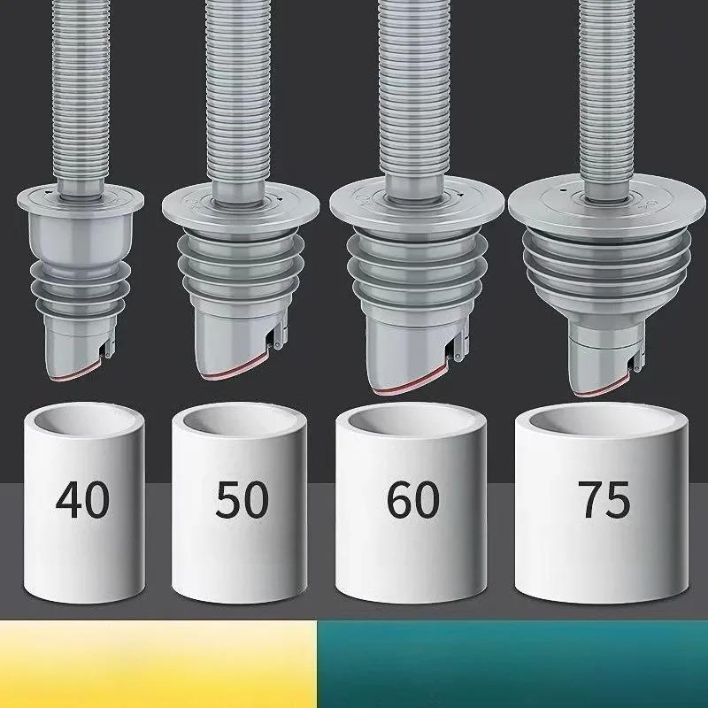 Wasserstop Bodenablauf Duschstopper Badezimmerzubehör 35-75mm Silikonabläufe Spülbeckenstöpsel Abwasserrohr Dichtungsring