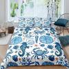 Ocean Animal Duvet Cover Set, Coral Marine Life Home Textile Sea Urchin Soft Quilt Cover, Cute Seahorse King Size Bedding