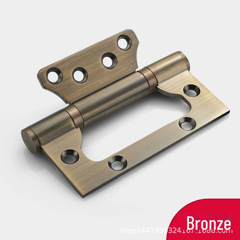 Haoti 4-Inch Stainless Steel Mother-and-Child Hinge for Wooden Doors