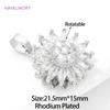 Trendy Rotatable Pendants Fittings18K Gold Plated Brass Sun /Sunflower/Four-Angle Star Charms Pendants For DIY Jewelry Crafts