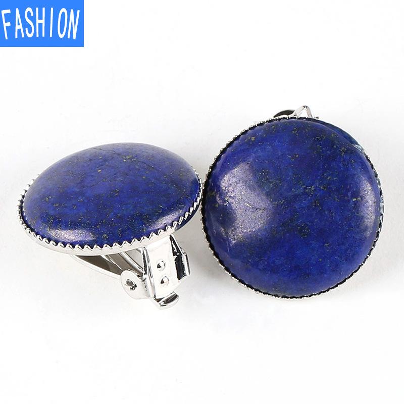 

Европейские и американские популярные серьги, женские серьги с пирсингом, персонализированные серьги с натуральными полудрагоценными камнями, летние пляжные украшения lapislazuli