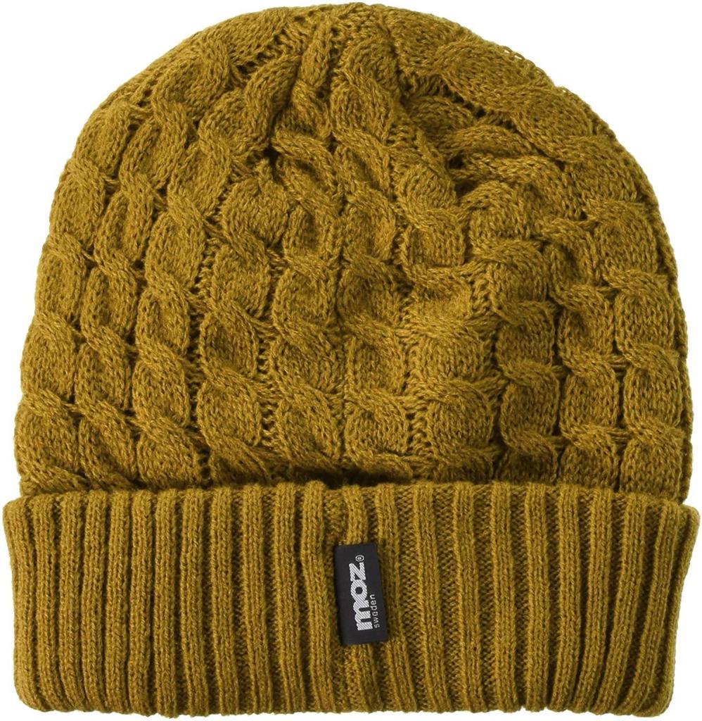 Mozu Knit Cap 478-0019 Yellow, Japan, 57-59cm (Free Size)