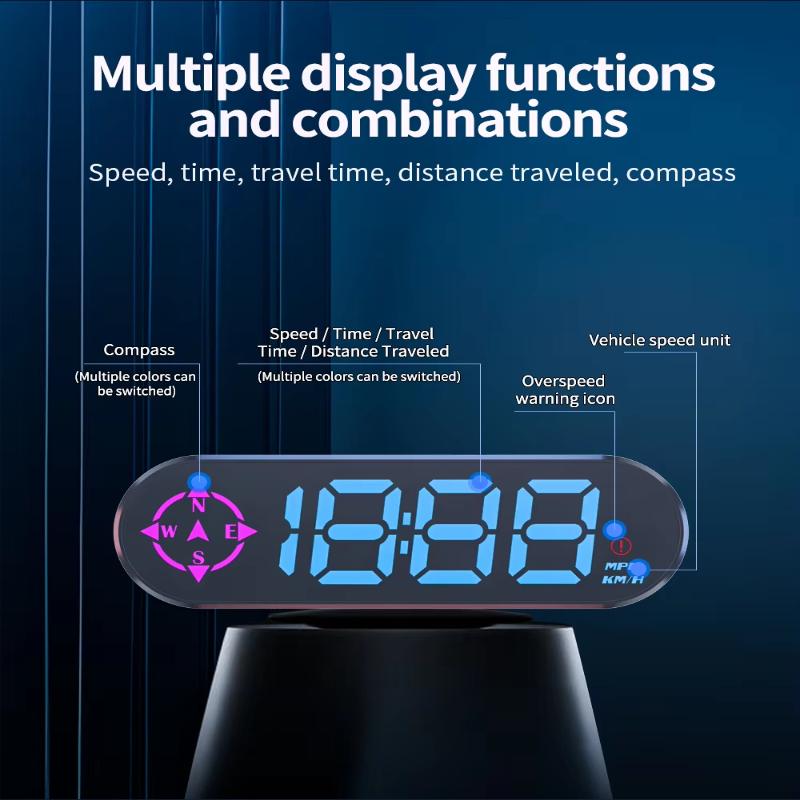 G29 GPS Head Up Display Real Time Speed Warning Compass Function Portable Auto Accessory for Travel Drivers