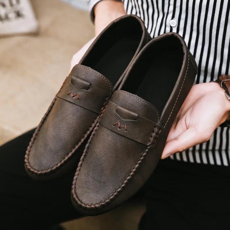 Men Loafers Shoes Spring 2025  Boat Footwear Man Brand Leather Moccasins Men'S Shoes Men Comfy Drive Men's Casual Shoe Zapatos