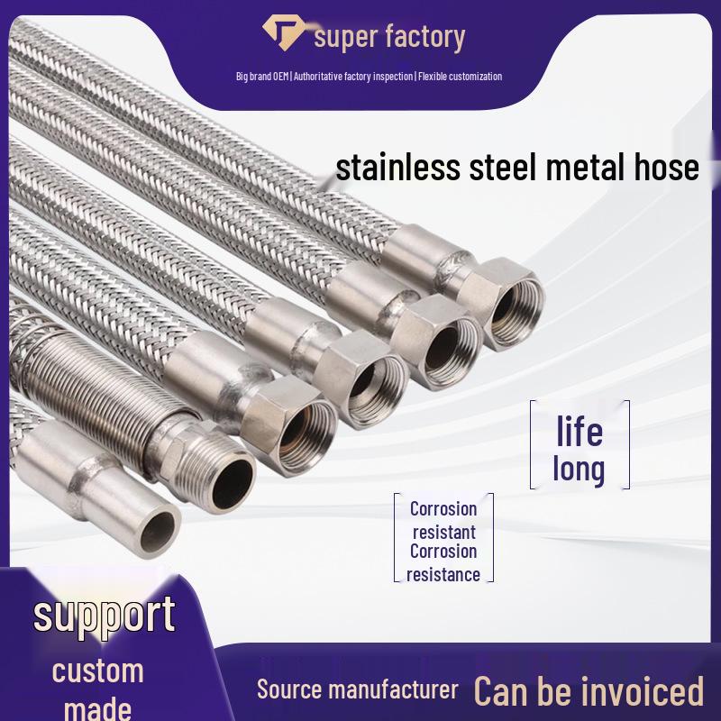 Tubo Flessibile Industriale Resistente alle Alte Temperature con Treccia in Acciaio Inossidabile