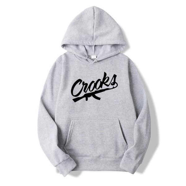 Мода Новые Брендовые Мужские Толстовки Скейтборд Crooks and Castles Мужские Хип-Хоп — фото 4